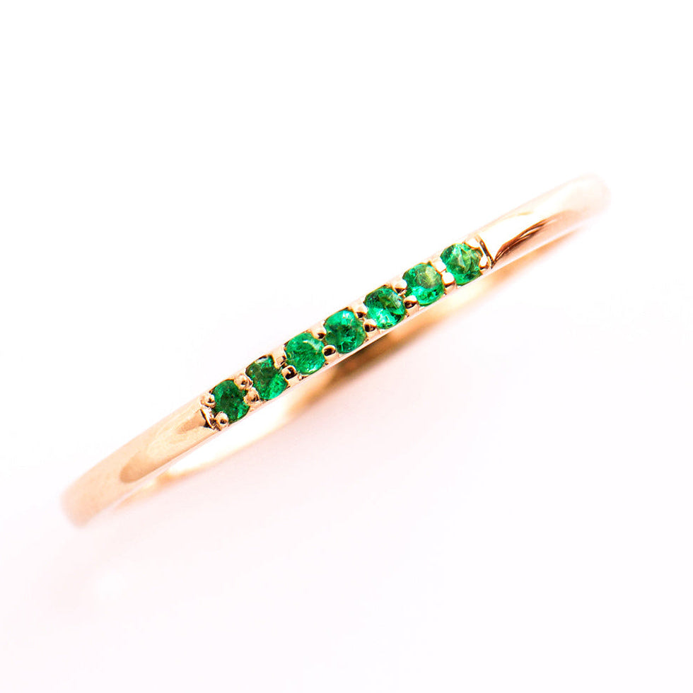 1.5 mm Emerald Stack Ring