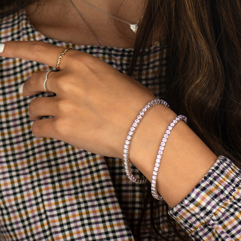 Amazon.com: 1ct TDW Diamond Tennis Bracelet in 10k Rose Gold (I-J, I2):  Clothing, Shoes & Jewelry
