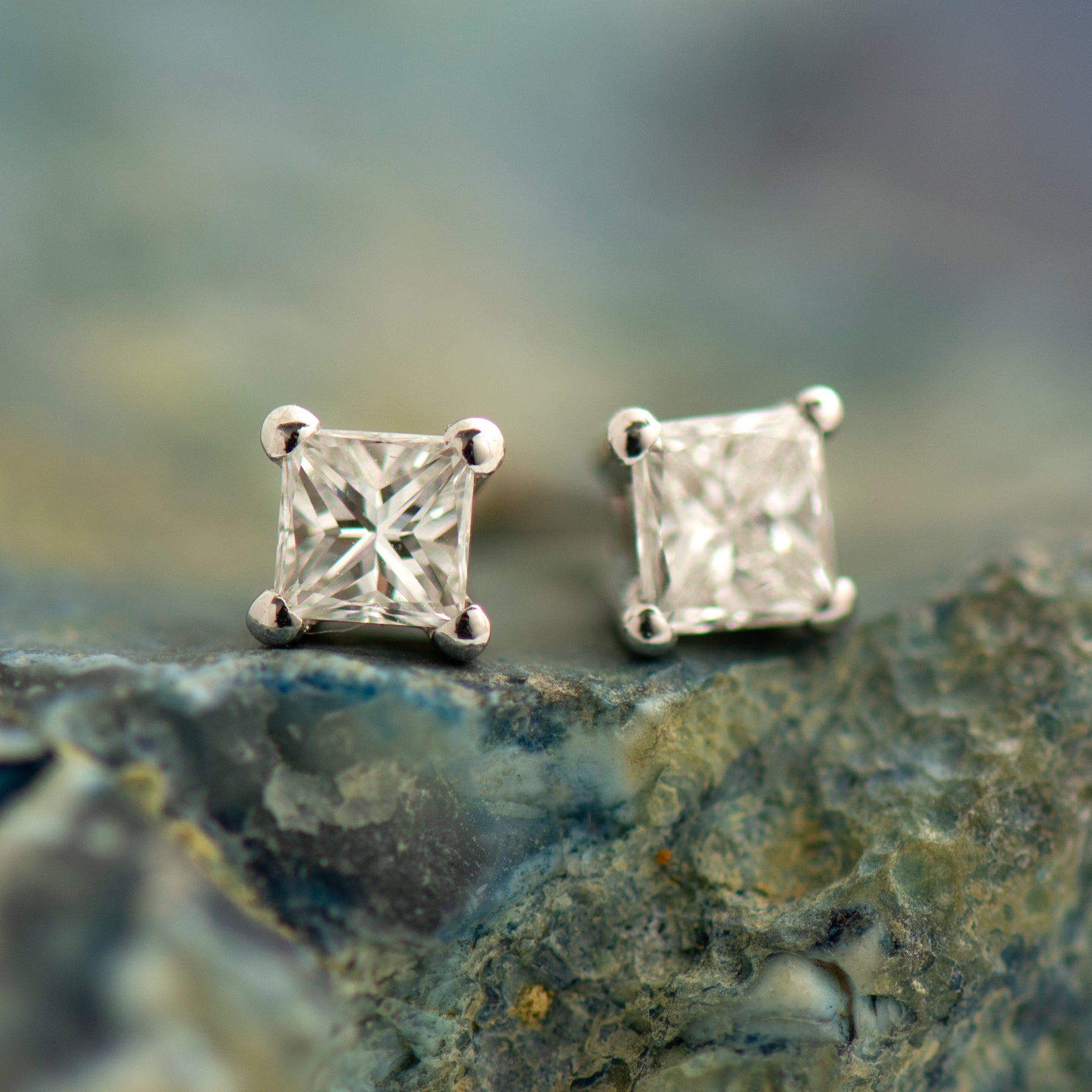 Princess Diamond Earrings
