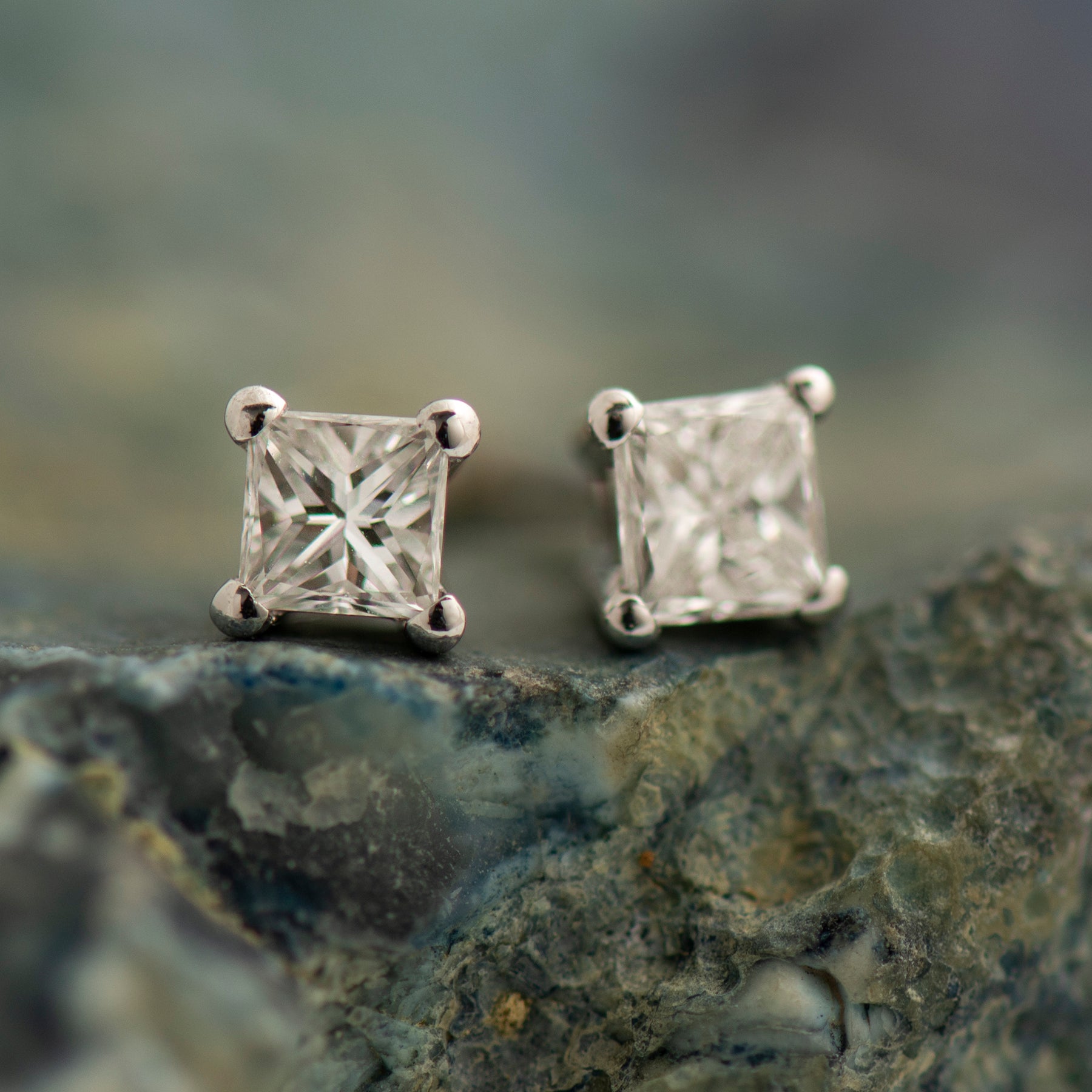 Princess Diamond Earrings