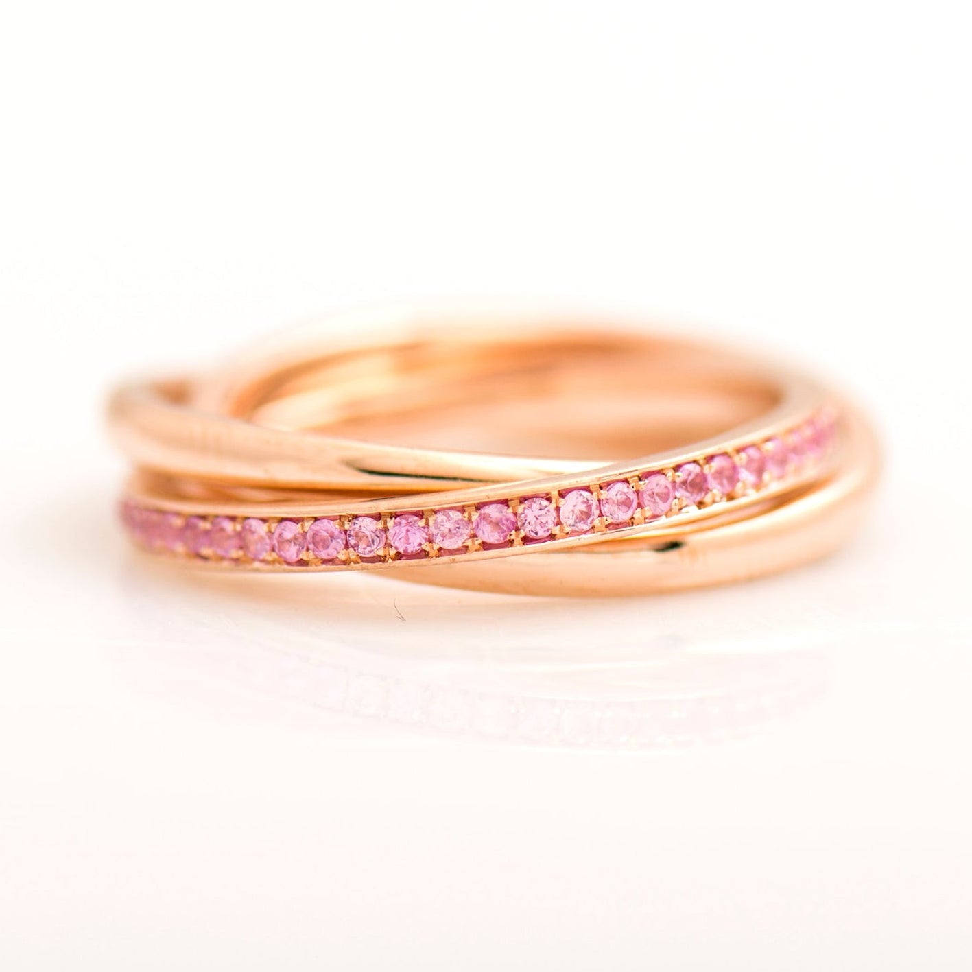 Interlocking Pink Sapphires Ring
