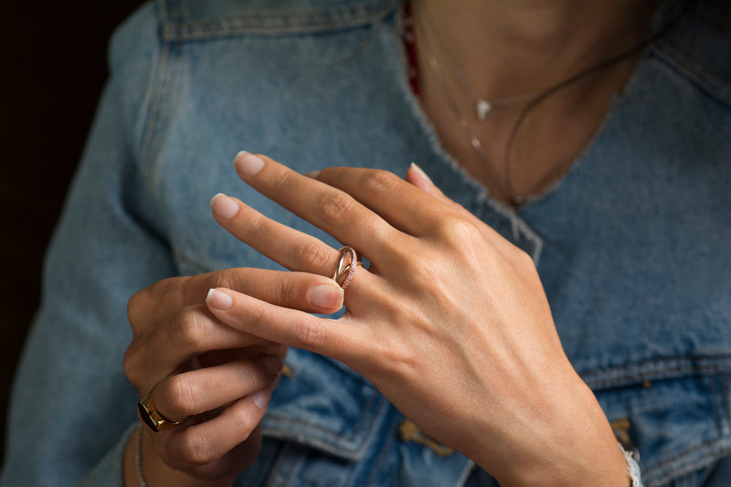 Interlocking Pink Sapphires Ring