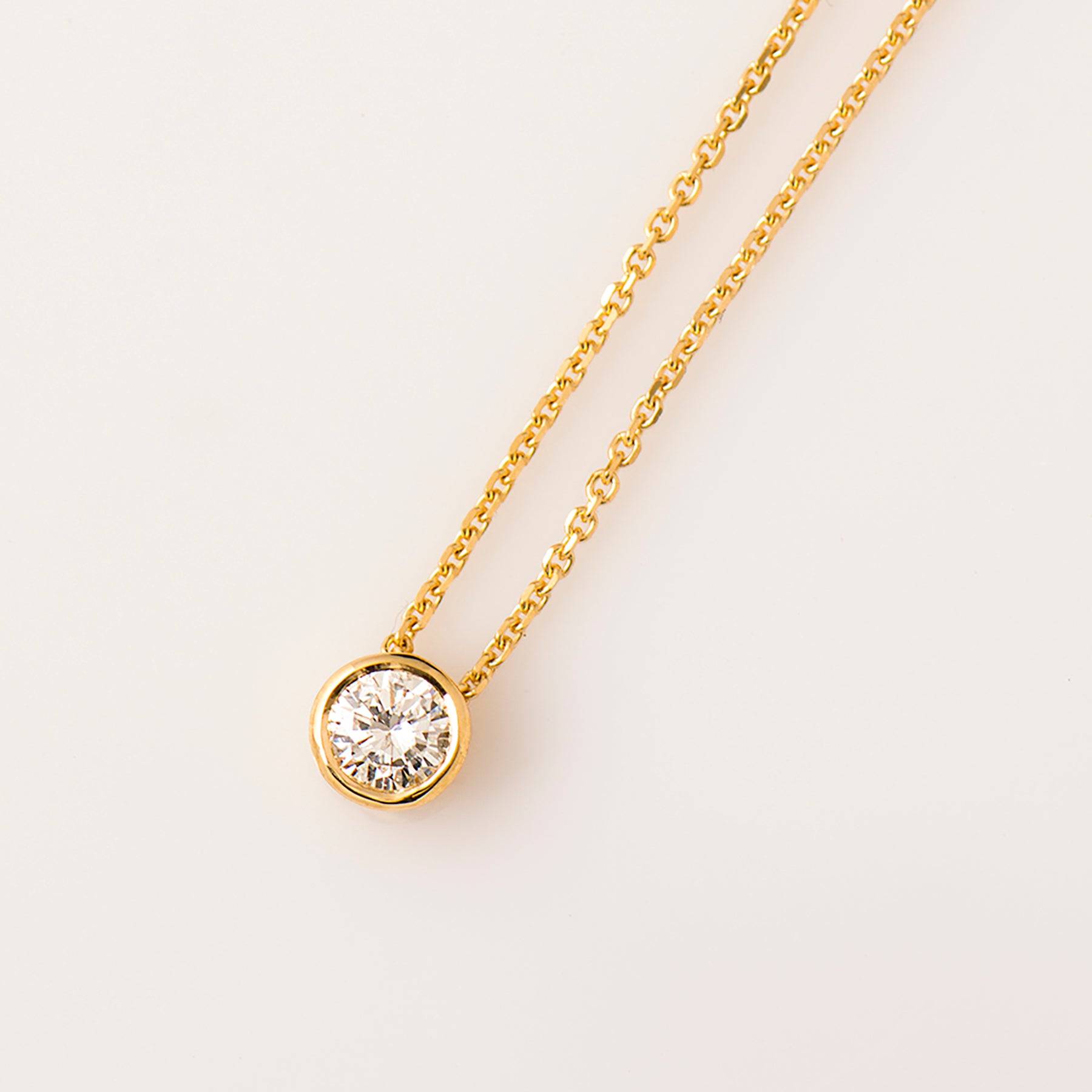 Round Diamond Solitaire Necklace