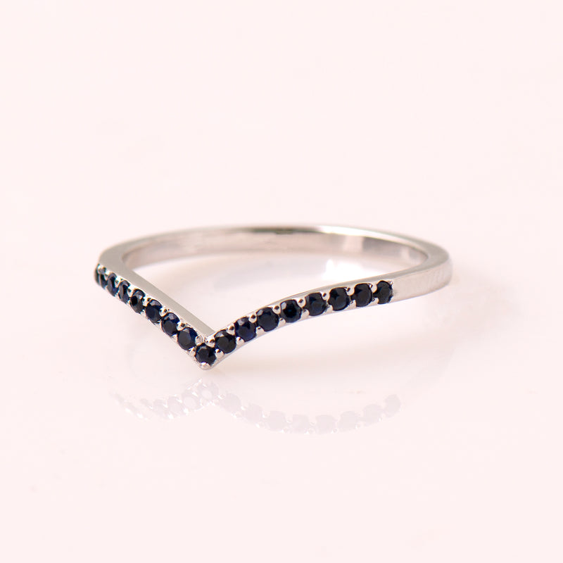 V Shape Sapphire Ring