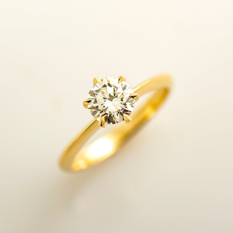 The Six Prong Solitaire Ring