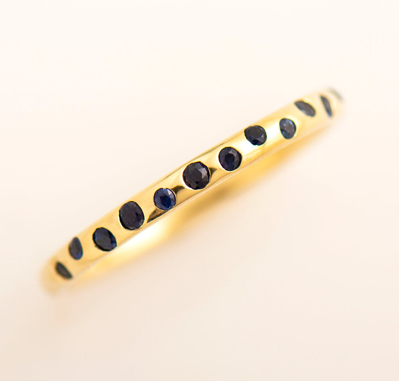 Half Eternity Sapphires Ring