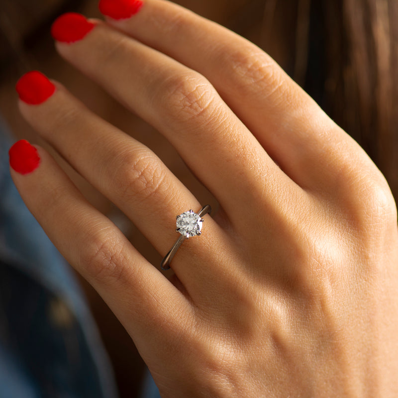 The Six Prong Solitaire Ring