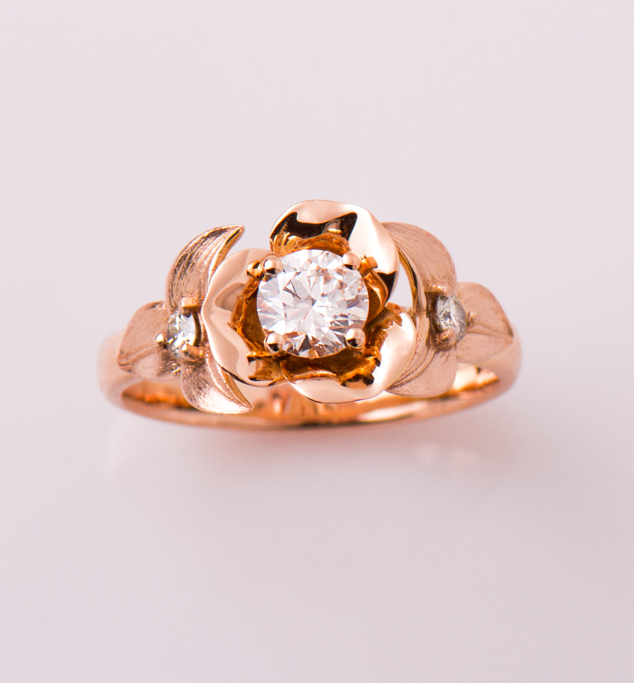Flower & Leaves Diamond Ring