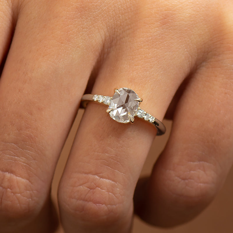 1 Carat Rose Cut Engagement Ring
