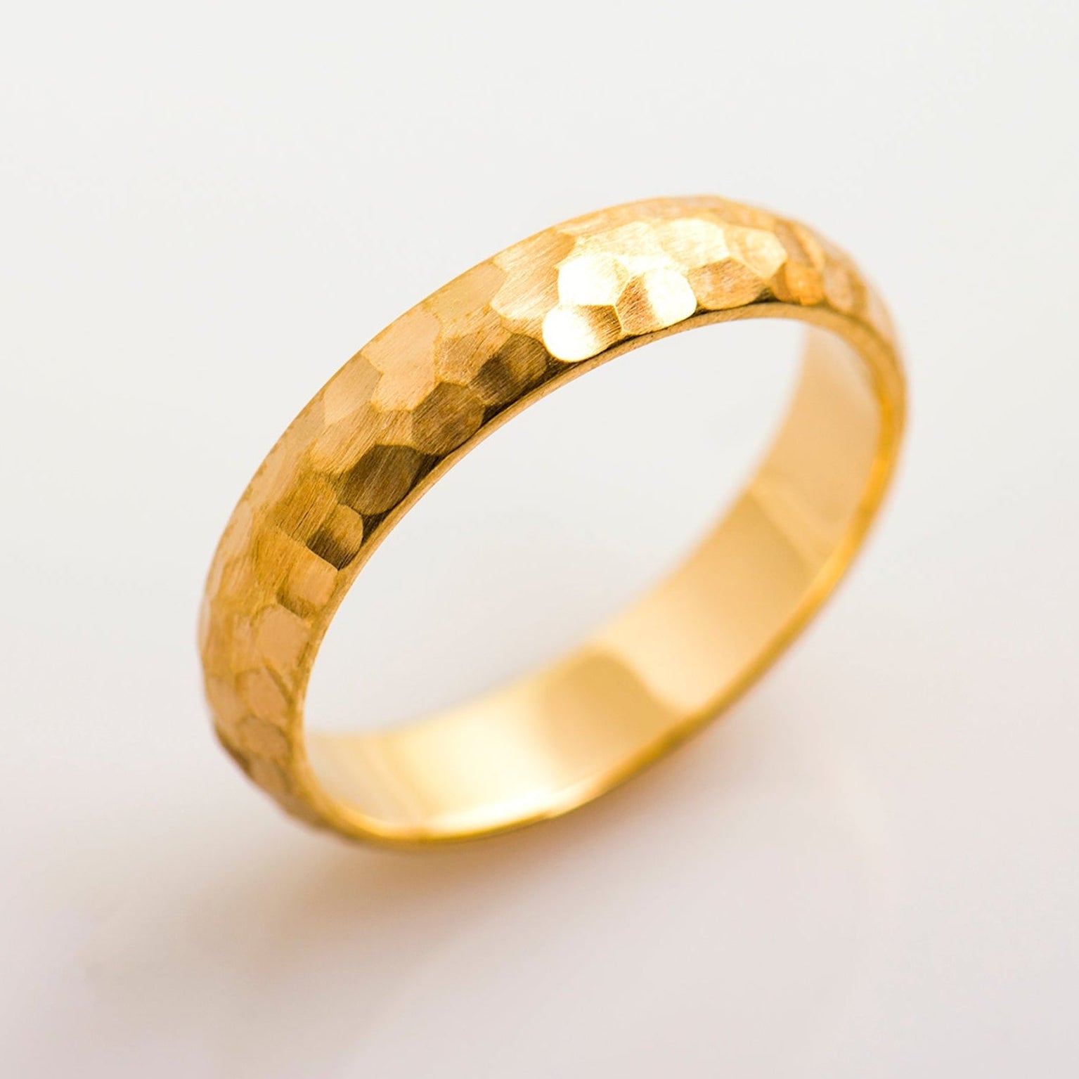 The Hammered Textured Wedding Band