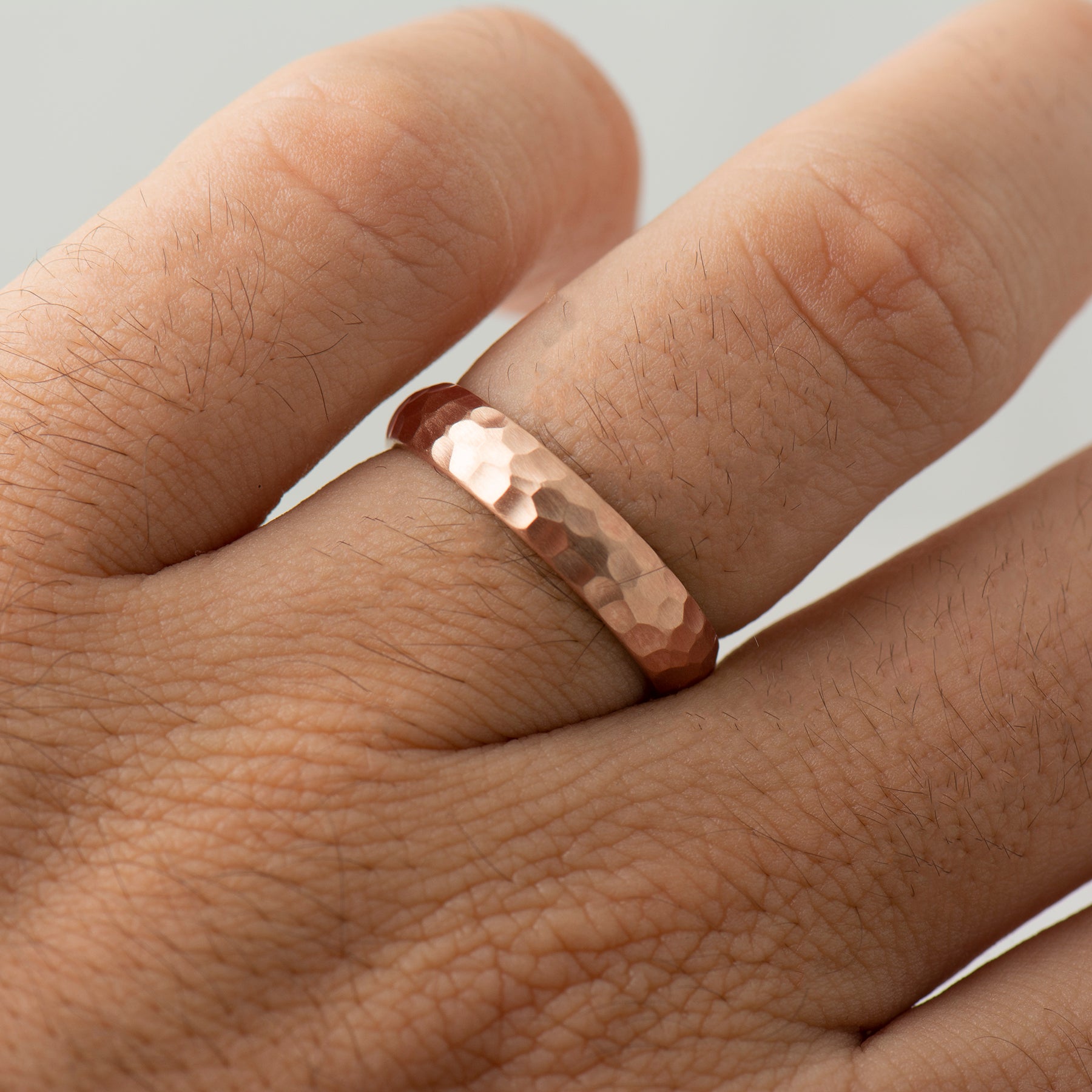 The Hammered Textured Wedding Band