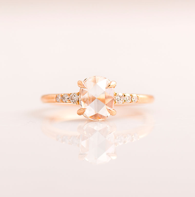 1 Carat Rose Cut Engagement Ring