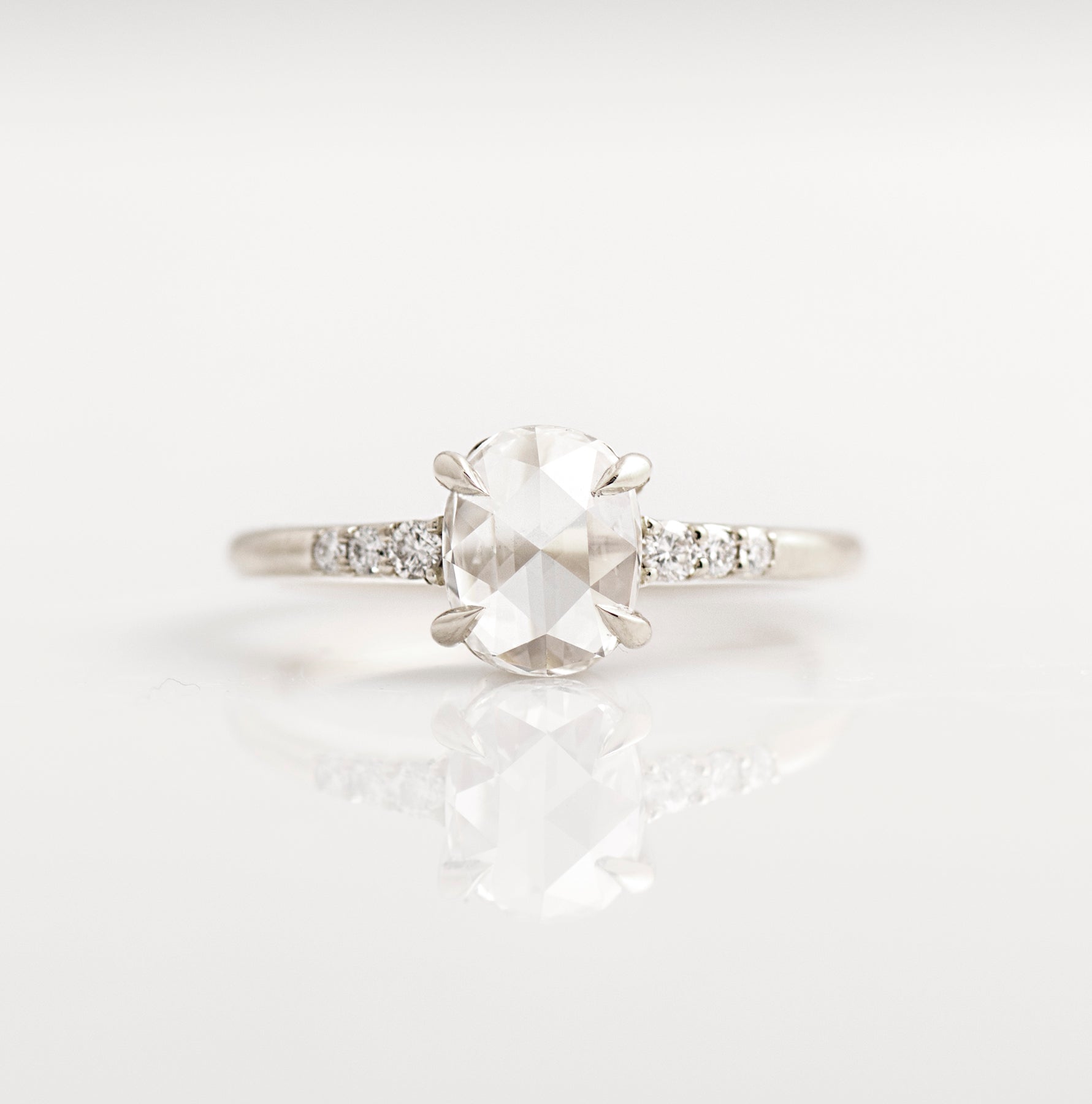 1 Carat Rose Cut Engagement Ring