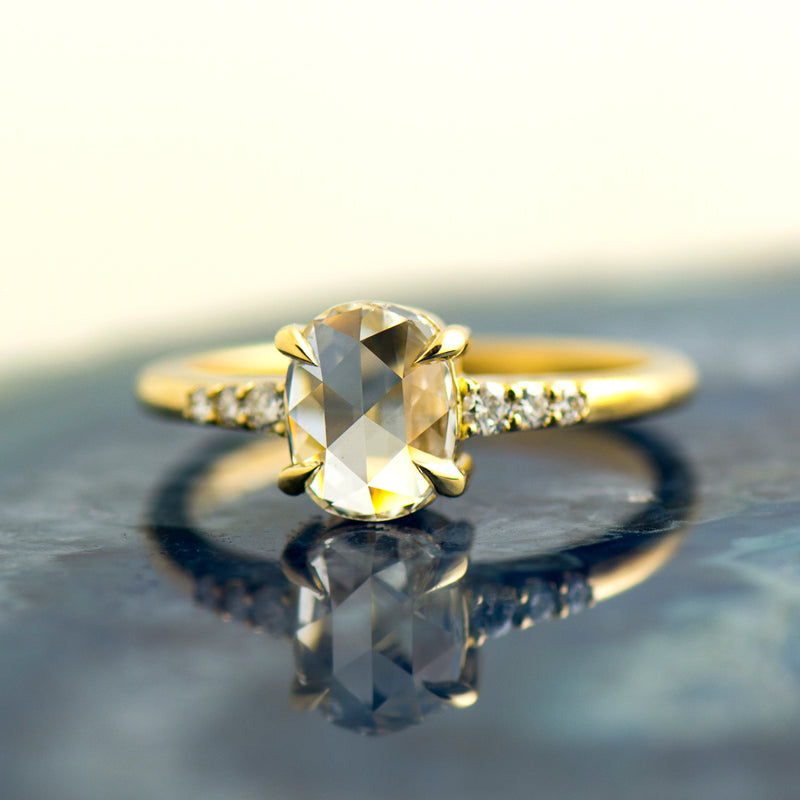Lena Oval Rose Cut Diamond Ring – Envero