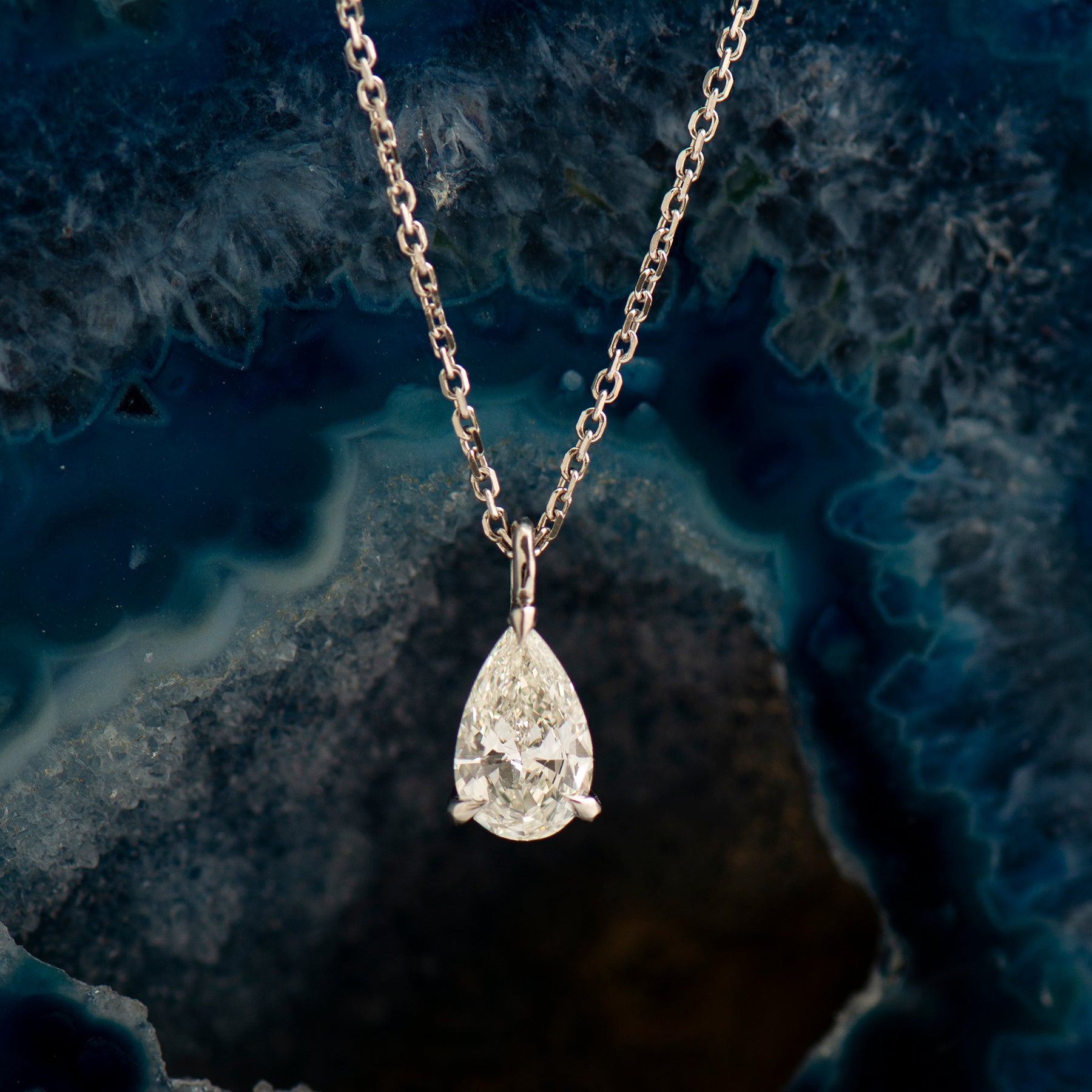 Pear Diamond Necklace