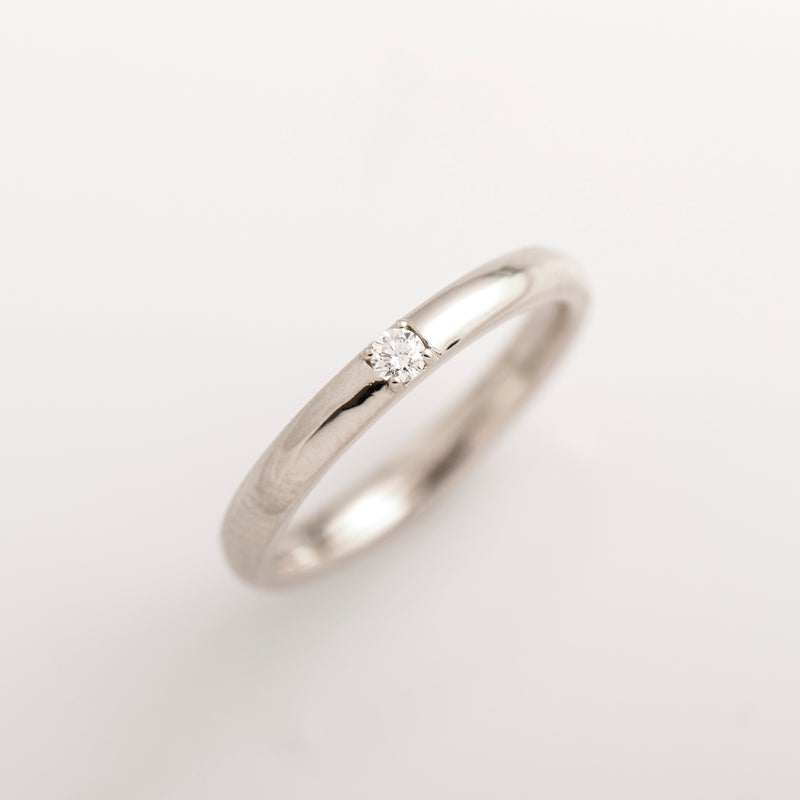 3 mm Single Diamond Ring