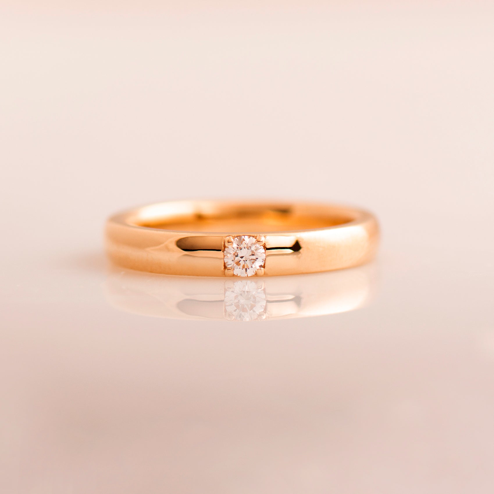 3 mm Single Diamond Ring