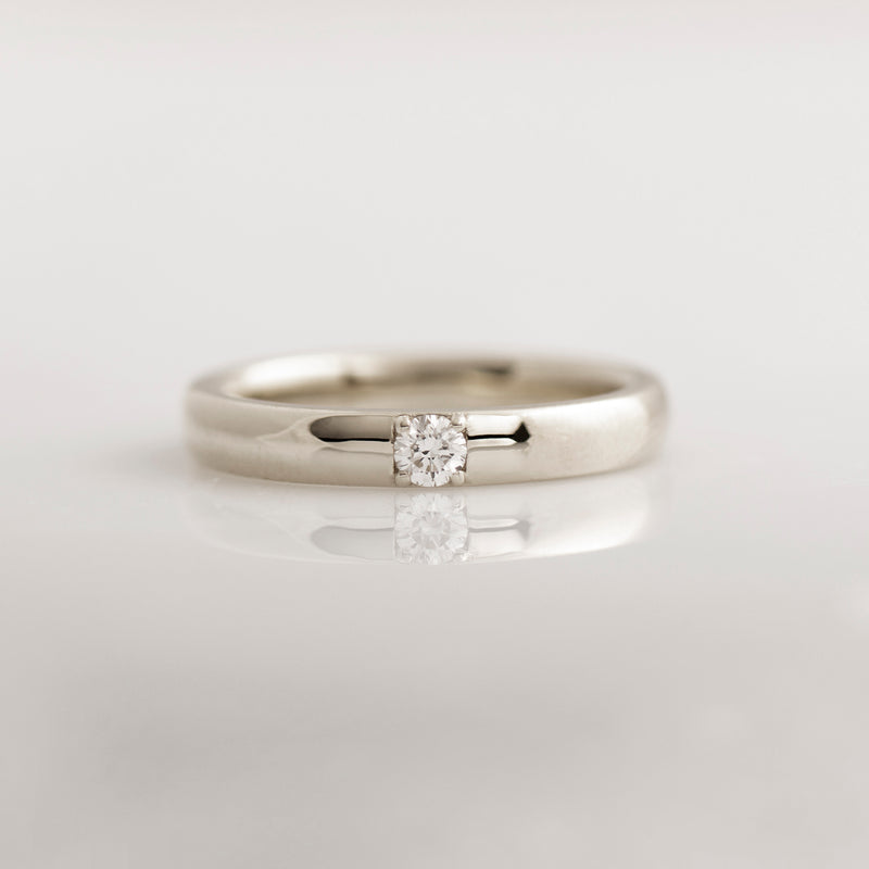 3 mm Single Diamond Ring