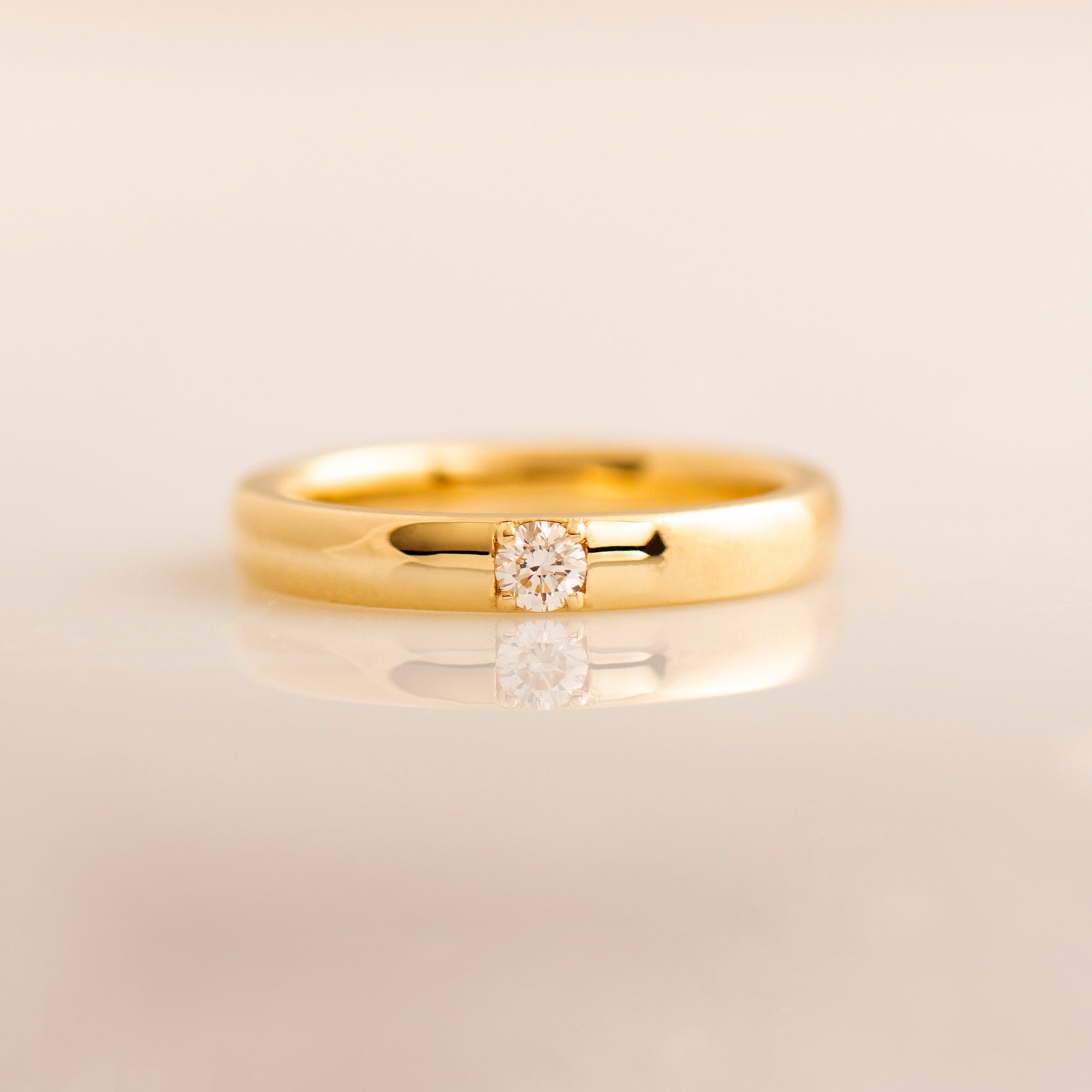 3 mm Single Diamond Ring