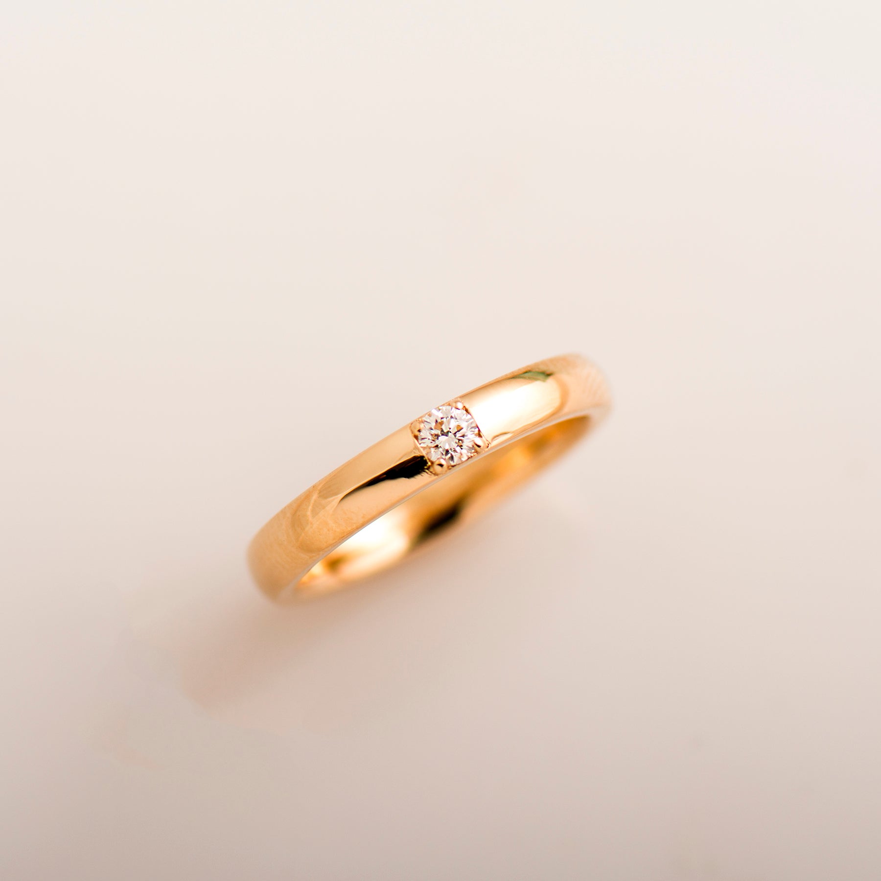 3 mm Single Diamond Ring