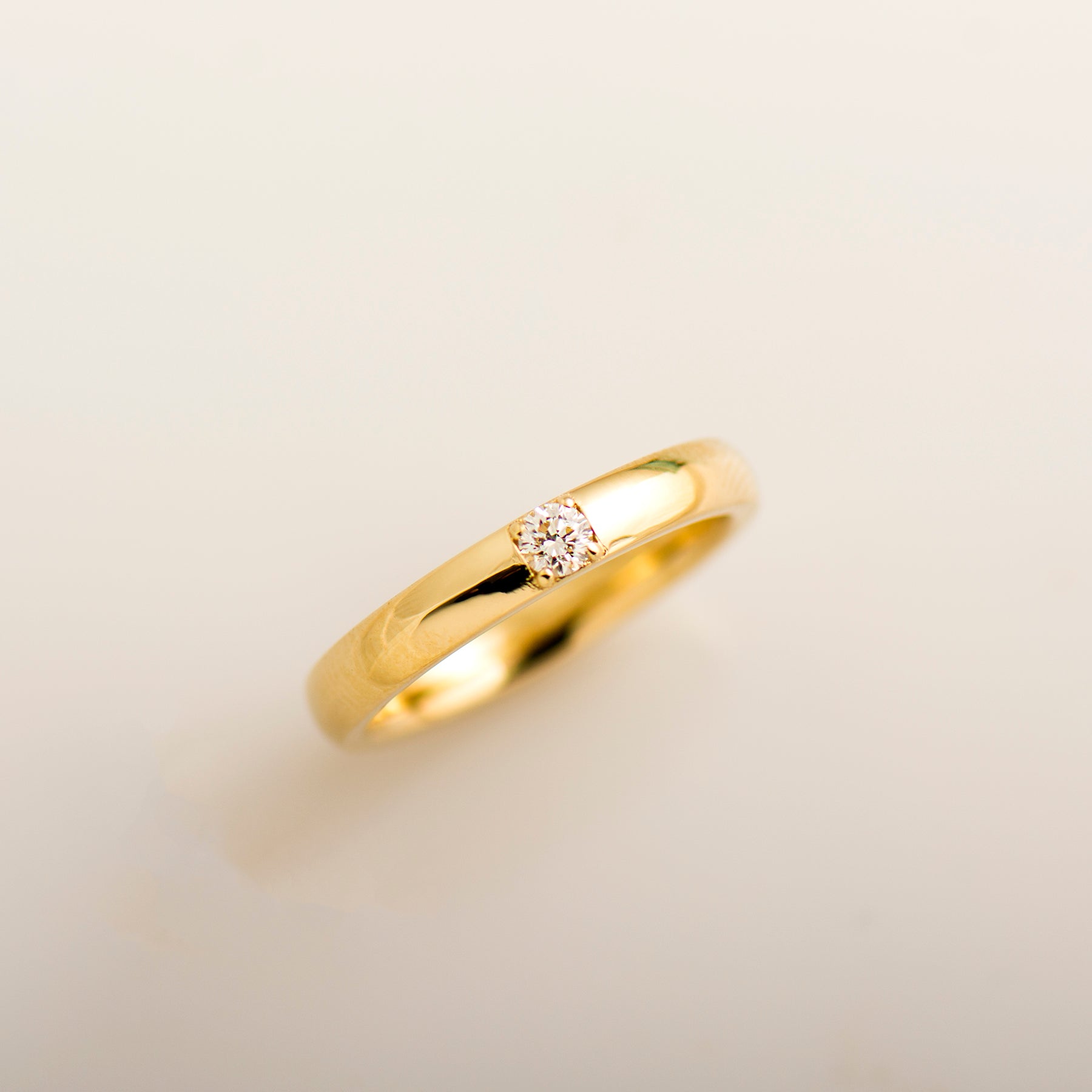 3 mm Single Diamond Ring