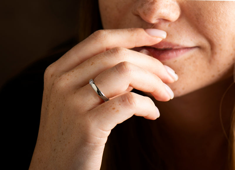 3 mm Single Diamond Ring