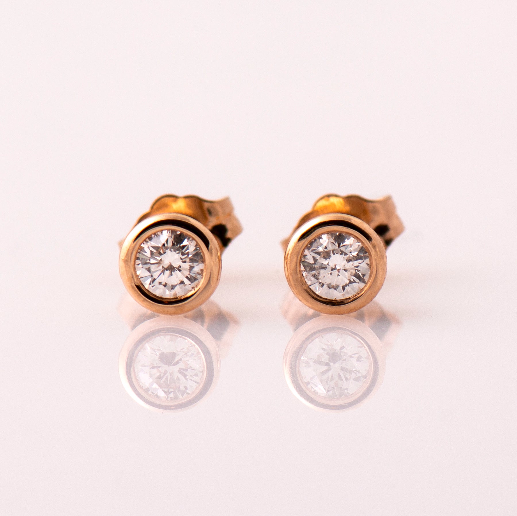 Rounded Bezel Earrings