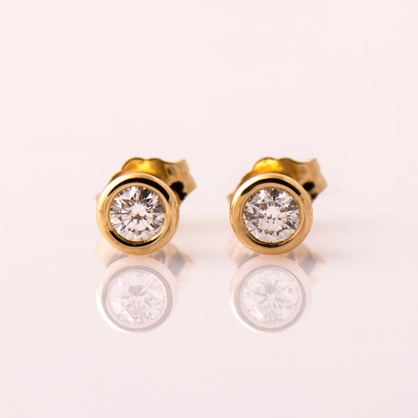 Rounded Bezel Earrings