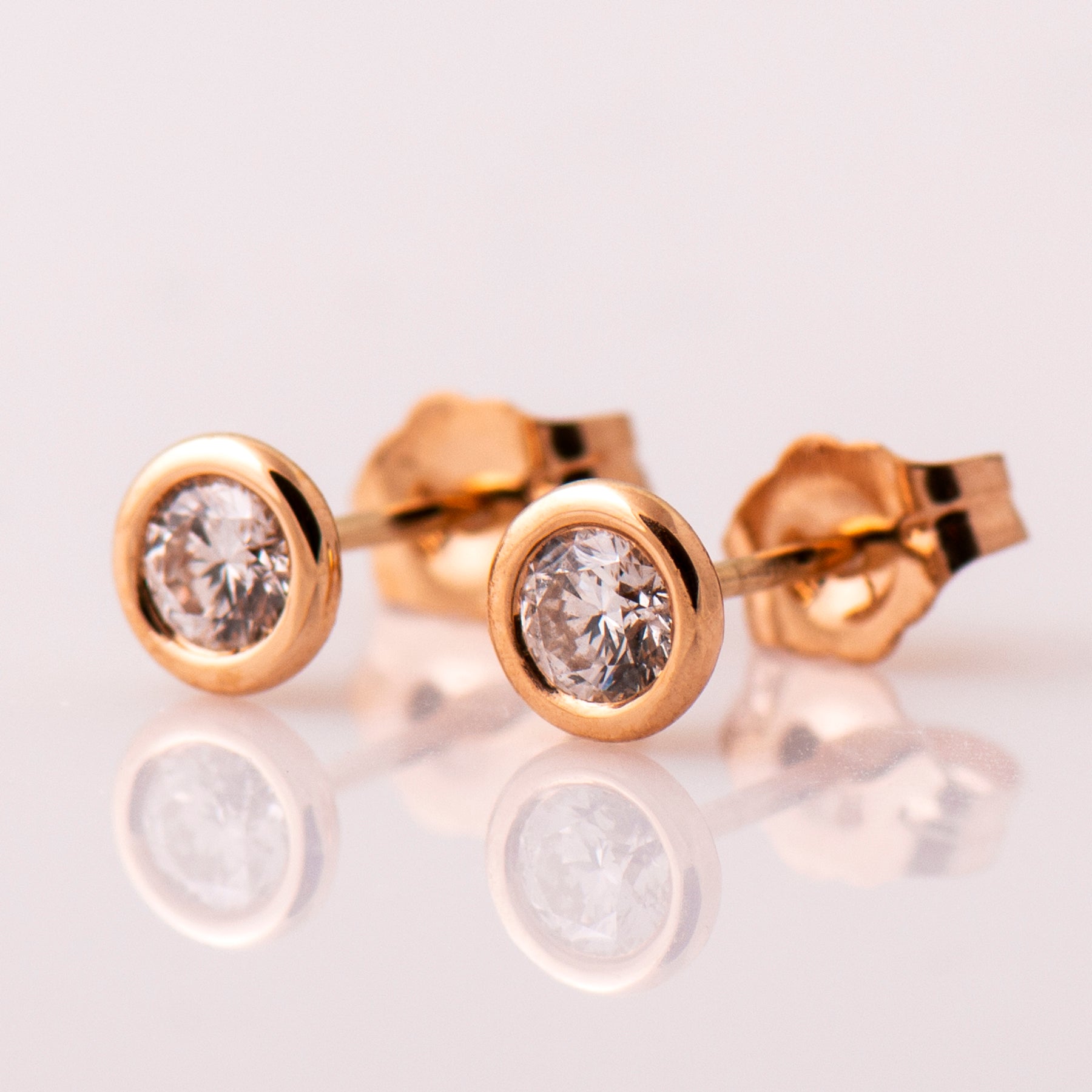 Rounded Bezel Earrings