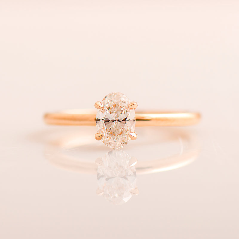 The Skinny band Oval Solitaire