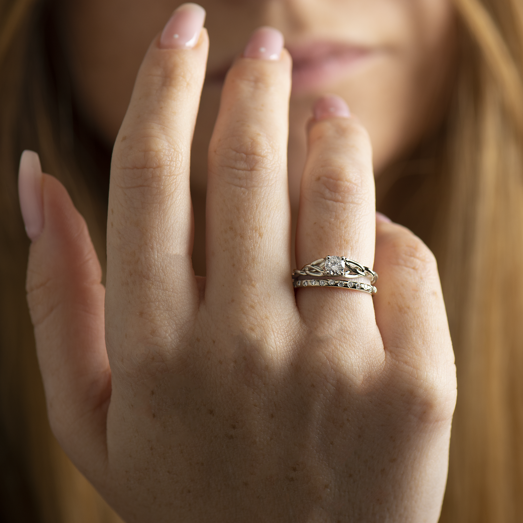 Solitaire Celtic Braided Engagement Ring