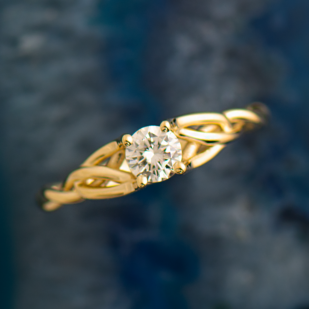 Solitaire Celtic Engagement Ring