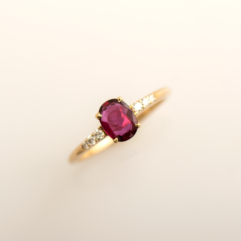 Floral Inspired Engagement Ring for Women with Heart Shape Ruby and Diamond,  14K Yellow Gold, US 4.00 - Walmart.com