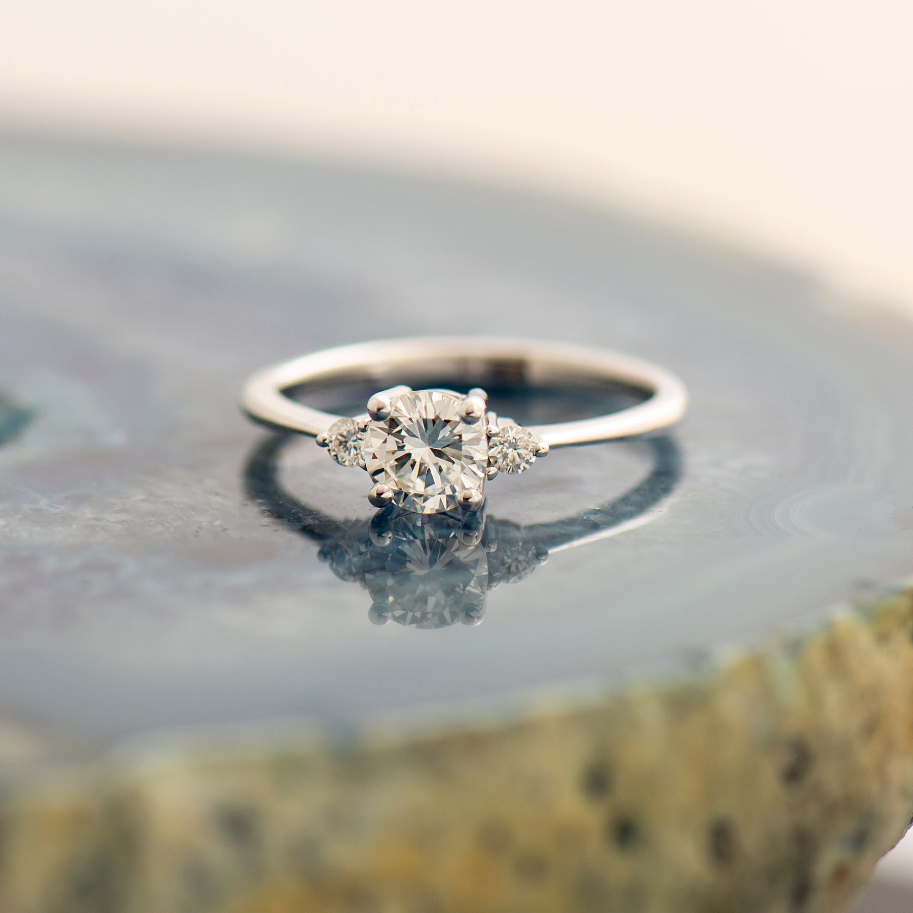 Three Stones Engagement Ring