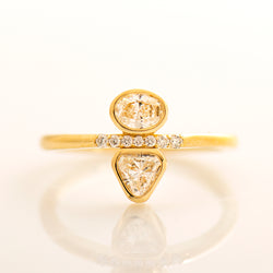 Triangle And Oval Engagement Ring