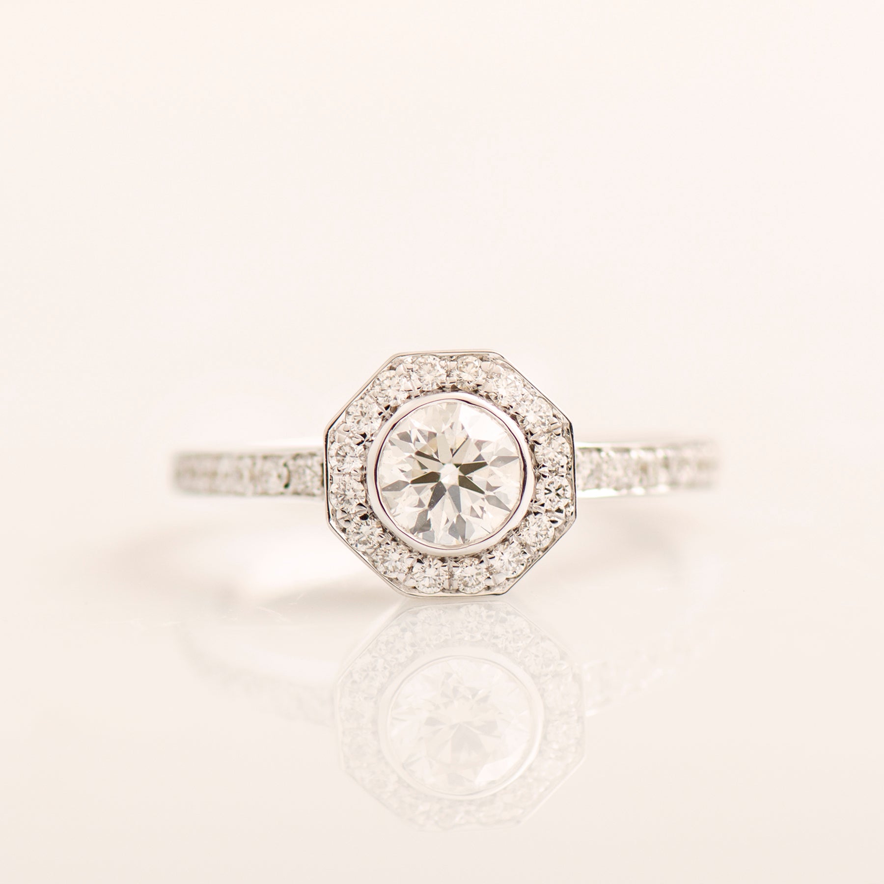 Octagon Engagement Ring