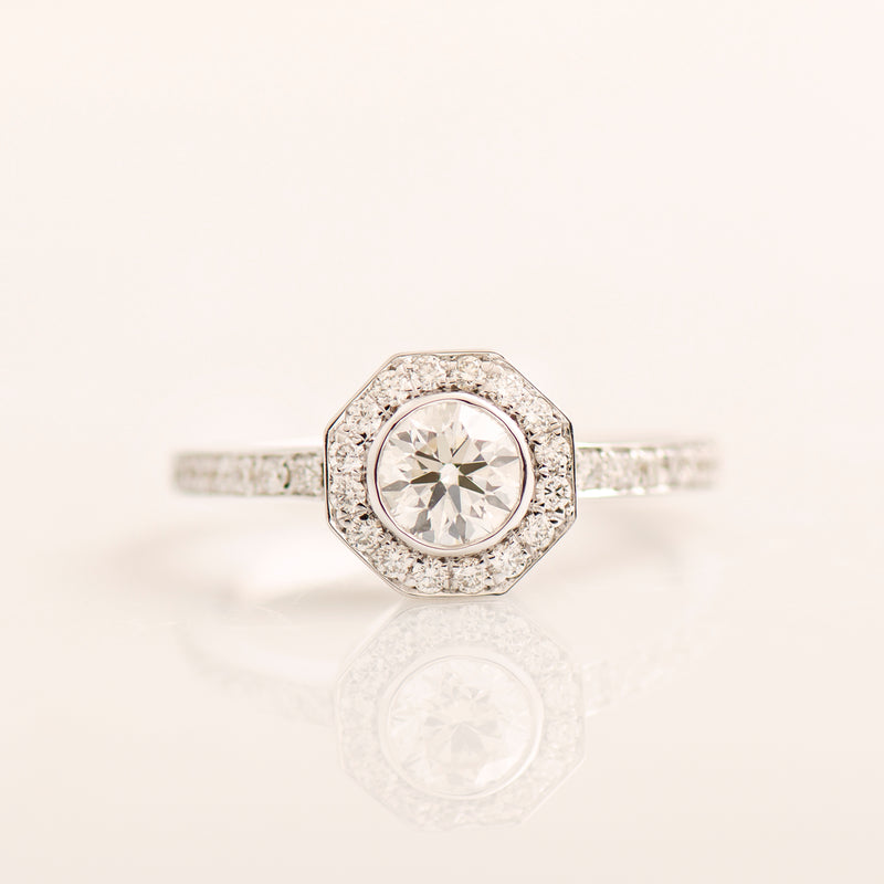 Octagon Engagement Ring