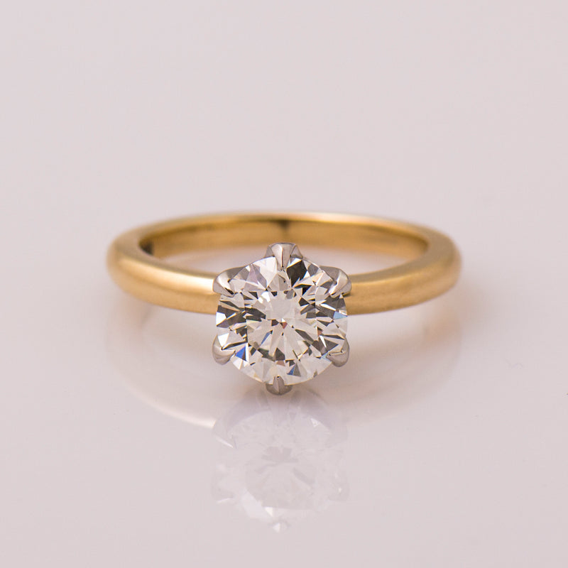 The Platinum Setting Solitaire Ring