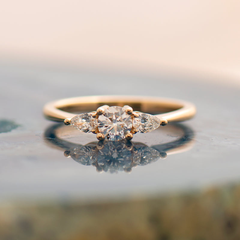Round & pears Engagement Ring
