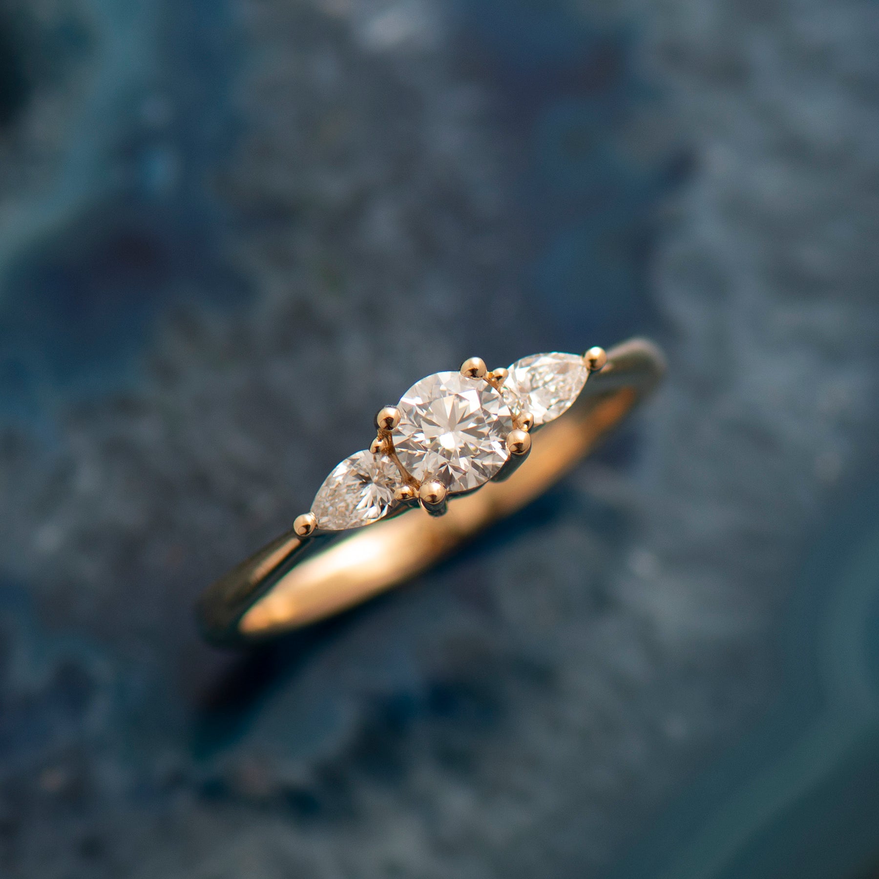 Round & pears Engagement Ring