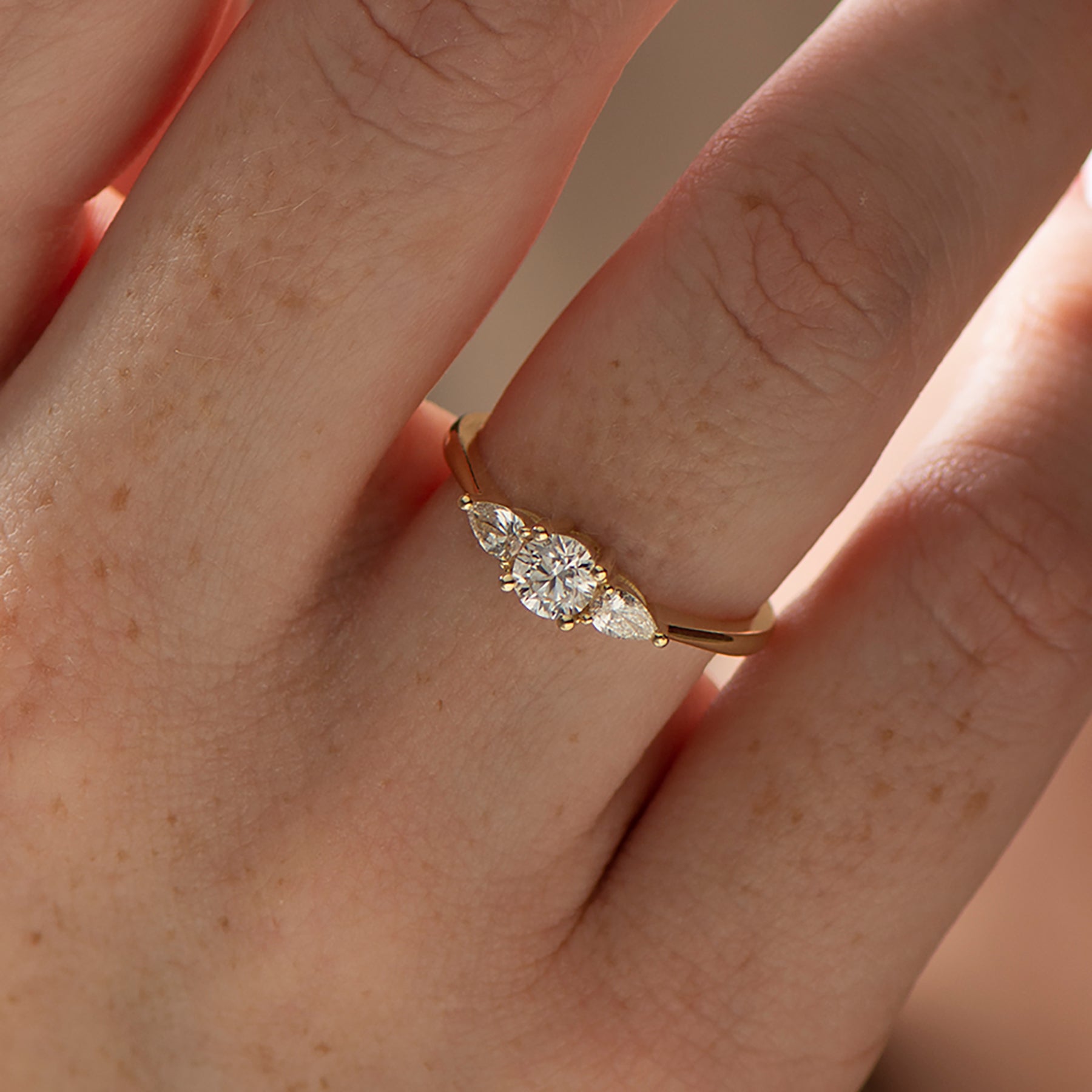 Round & pears Engagement Ring