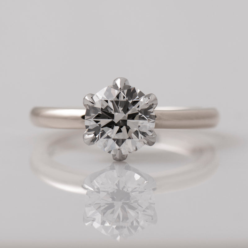 The Platinum Setting Solitaire Ring