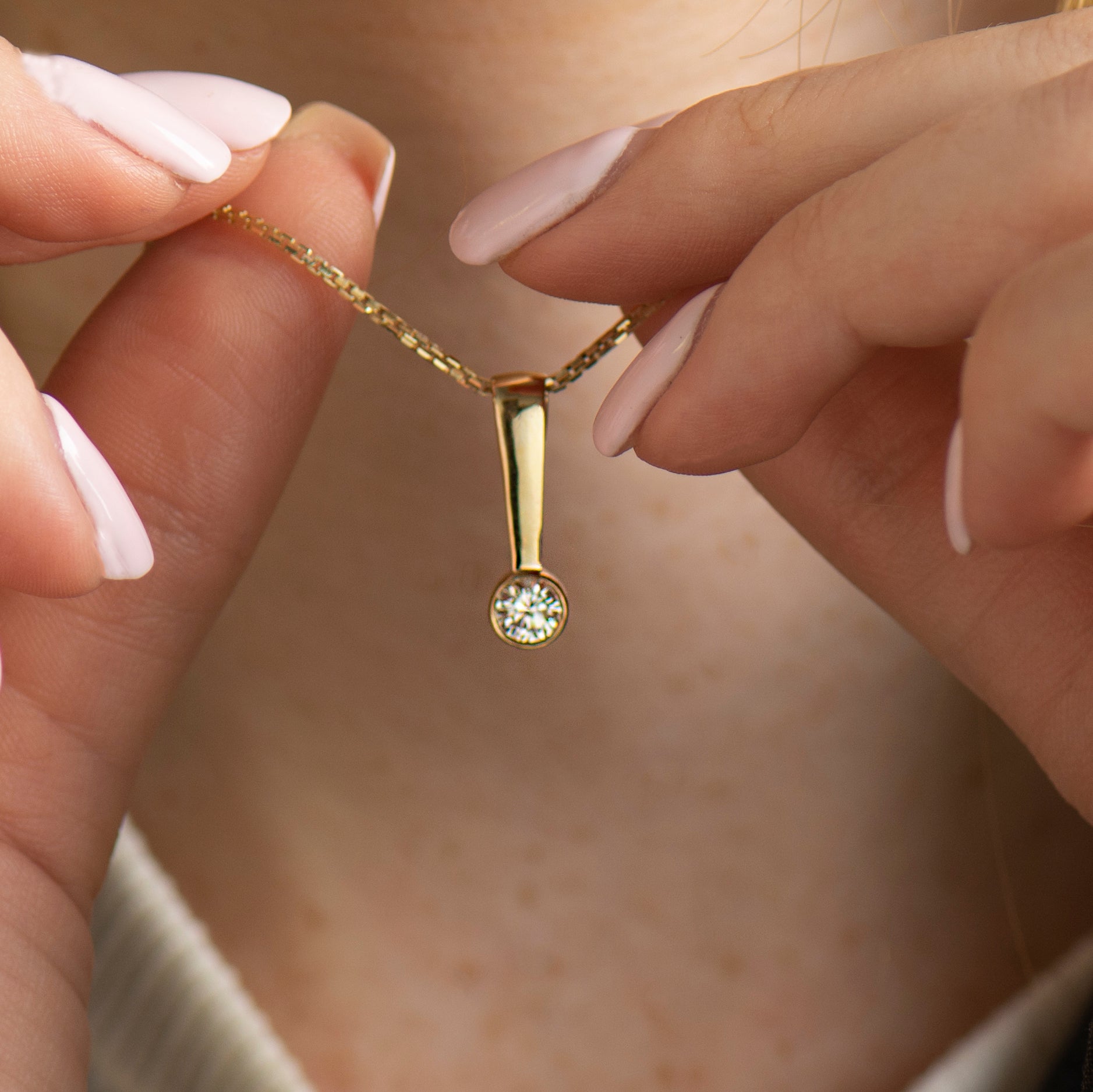 Classy Solitaire Necklace