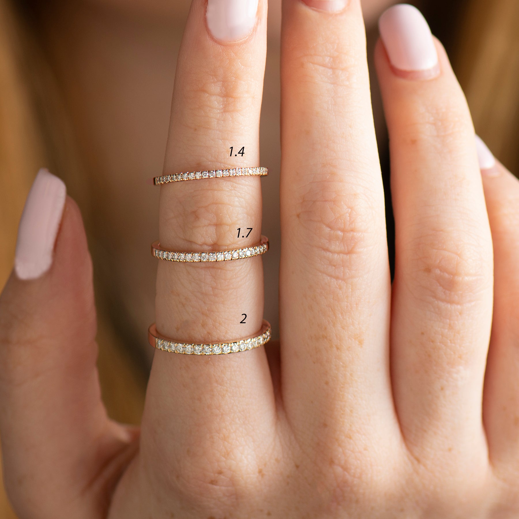 1.4mm Thin Pave' Ring
