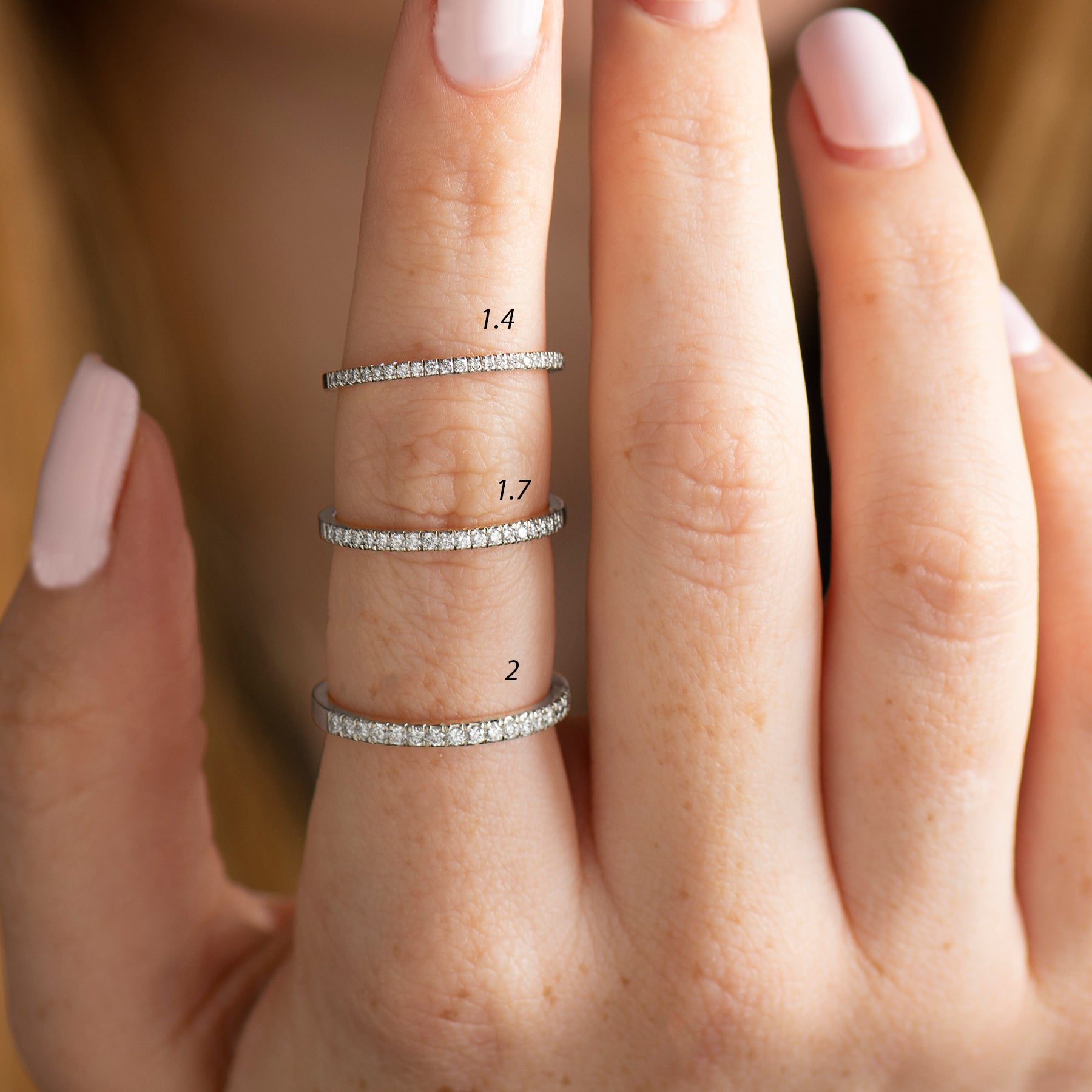 1.4mm Thin Pave' Ring