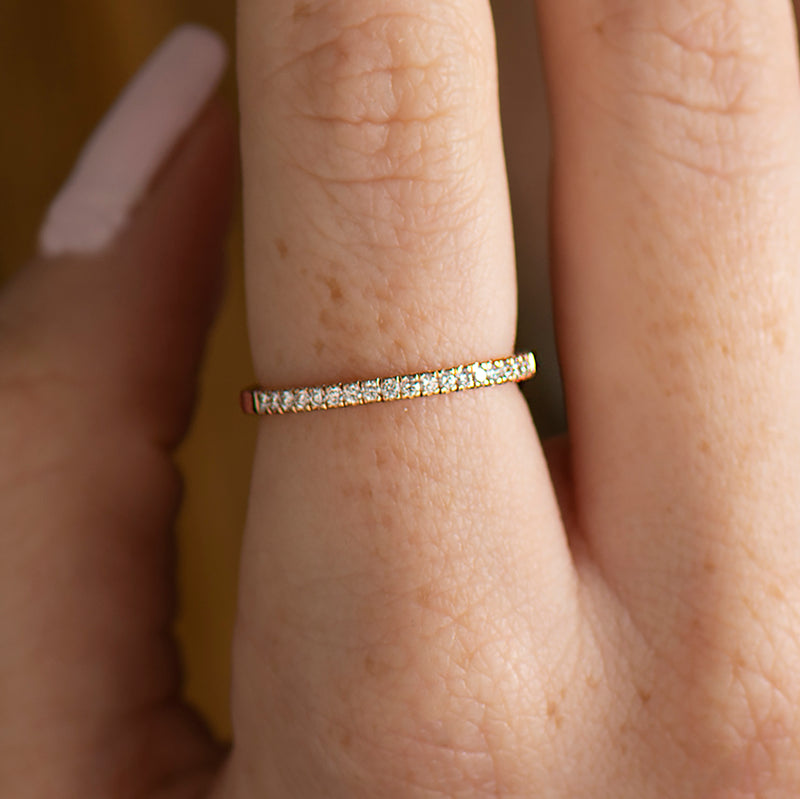 1.4mm Thin Pave' Ring