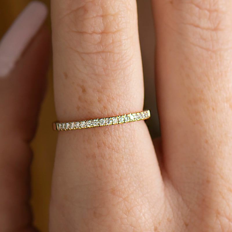 1.4mm Thin Pave' Ring