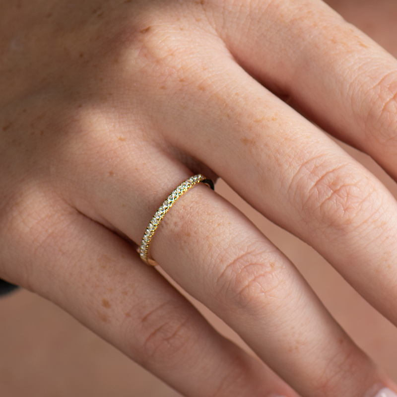 1.4mm Thin Pave' Ring