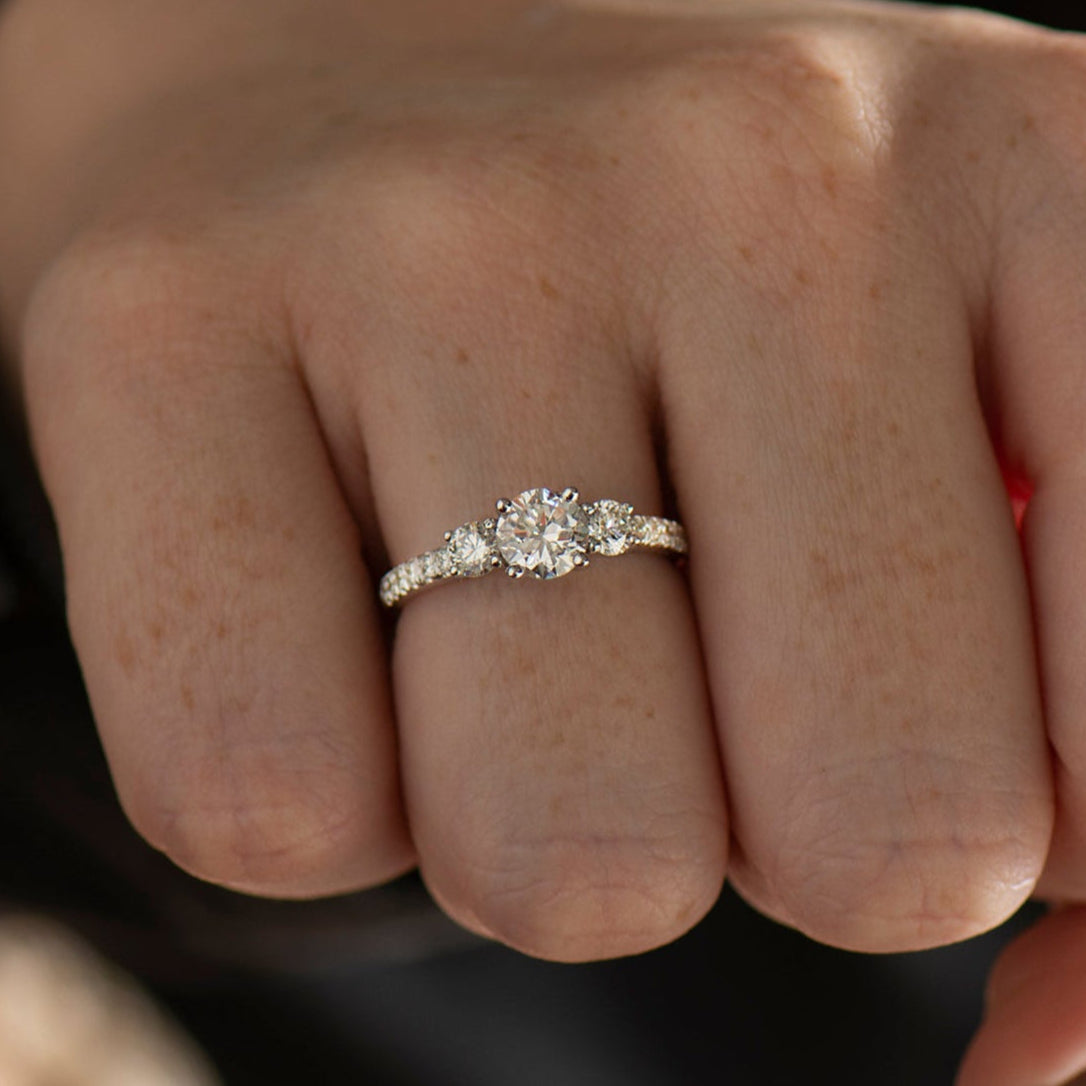 Three Stone Diamonds Ring