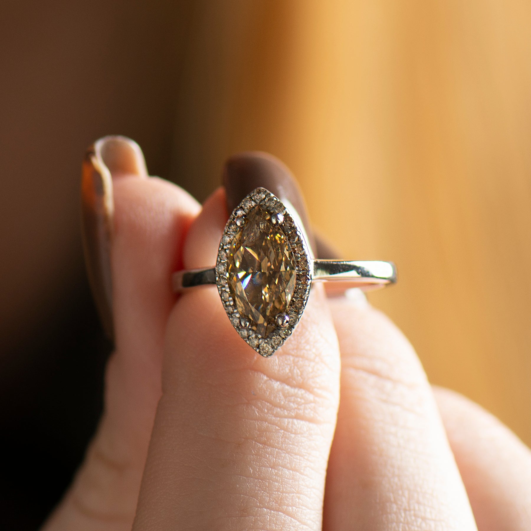 Marquise Halo Ring